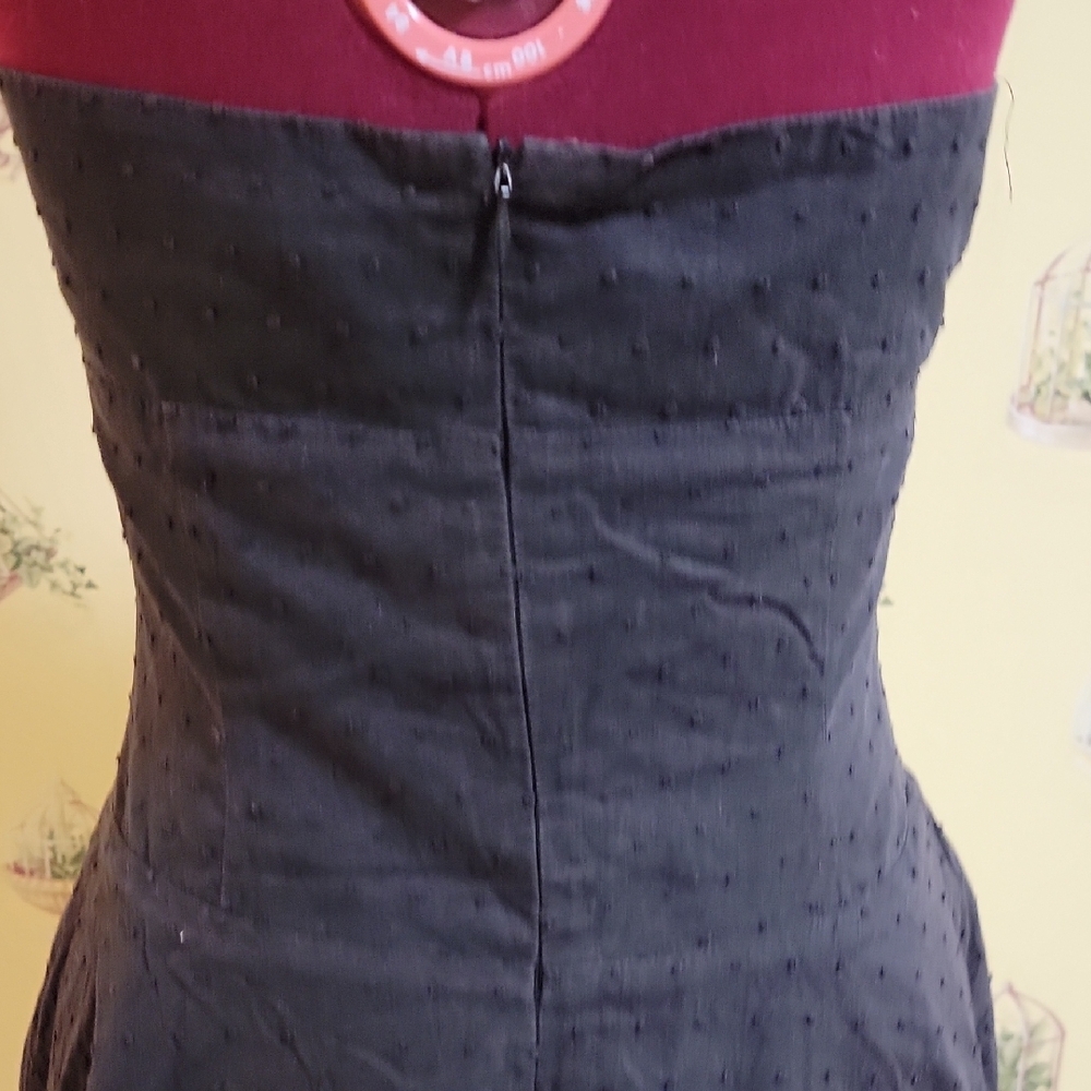 Black Ruched Halter Sundress - Picture 4 of 8